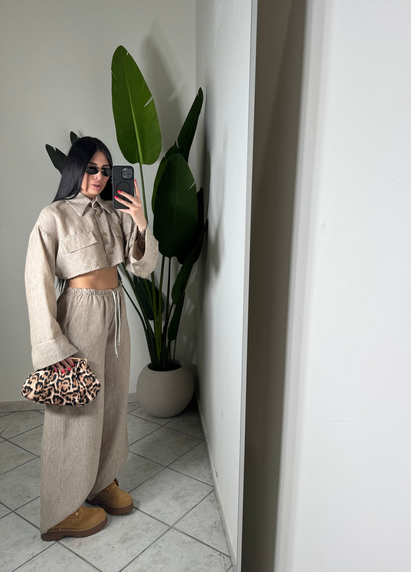Coordinato in lino 3 pezzi✨