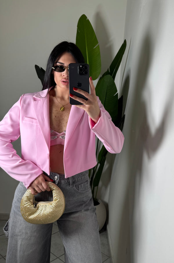 Blazer crop ✨rosa