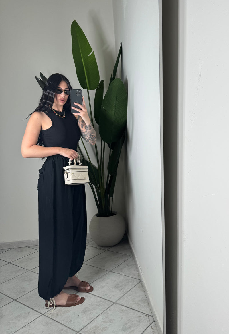 PANTALONE IN LINO CON LACCETTI ✨