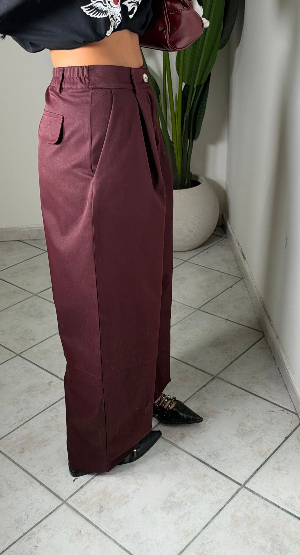 Pantalone JUST WEST✨Bordó