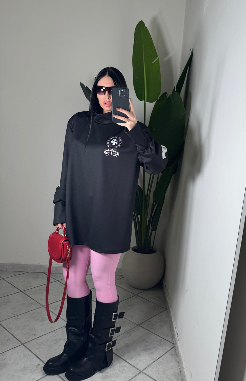 MAXI MAGLIETTONE NERO✨