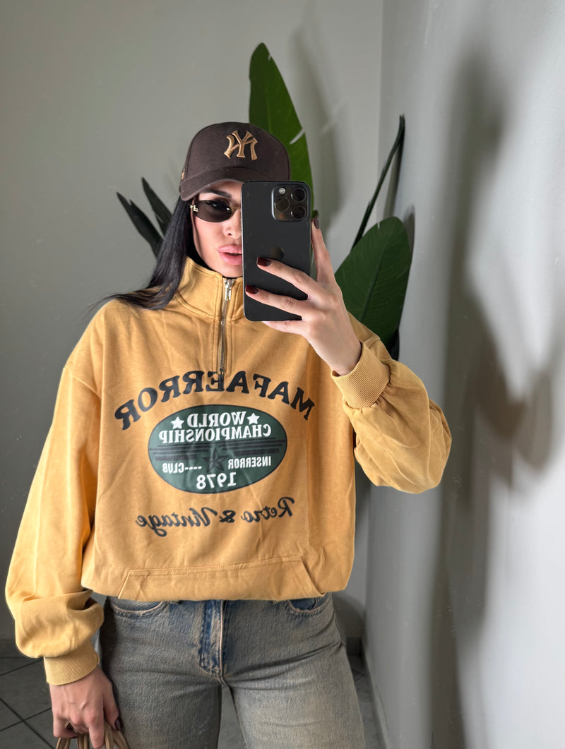 Felpa vintage✨senape