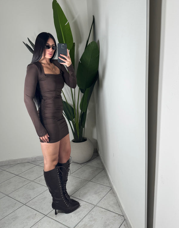 DRESS VITTY✨marrone