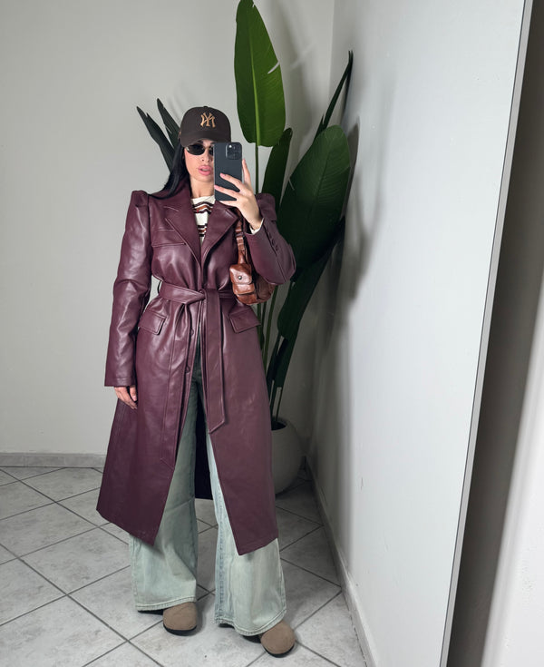Trench Sandy✨Bordó