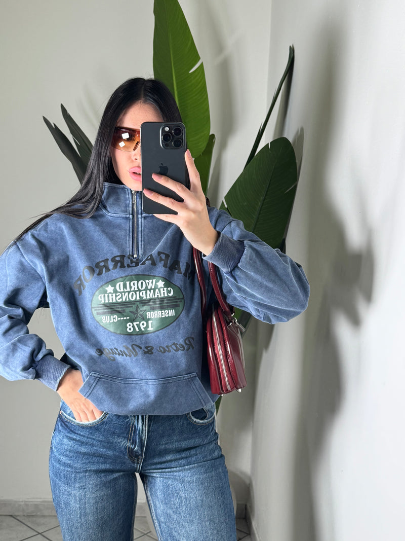 Felpa vintage✨blu