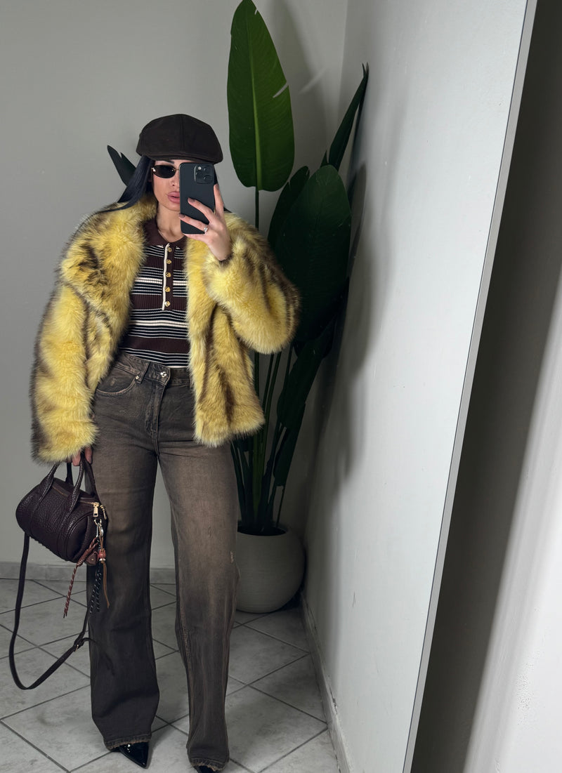 PELLICCIA SFUMATA✨GIALLA