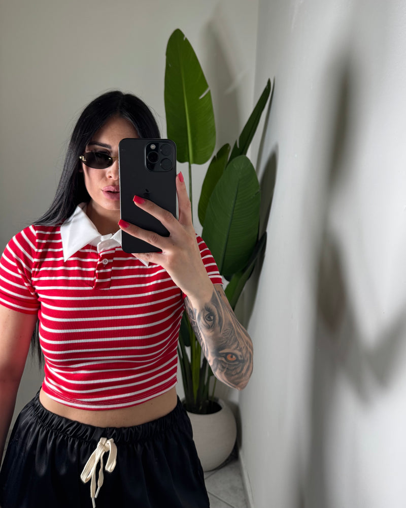 Polo crop✨
