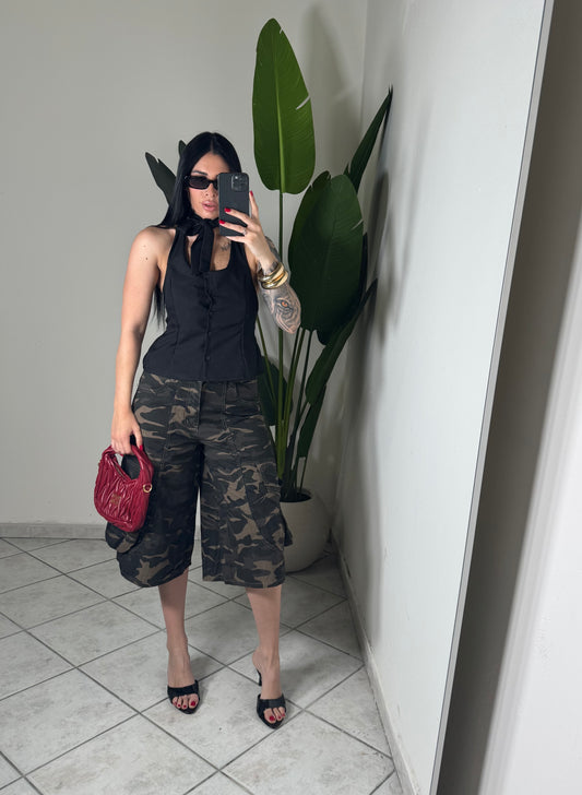 Maxi bermuda militare cargo✨