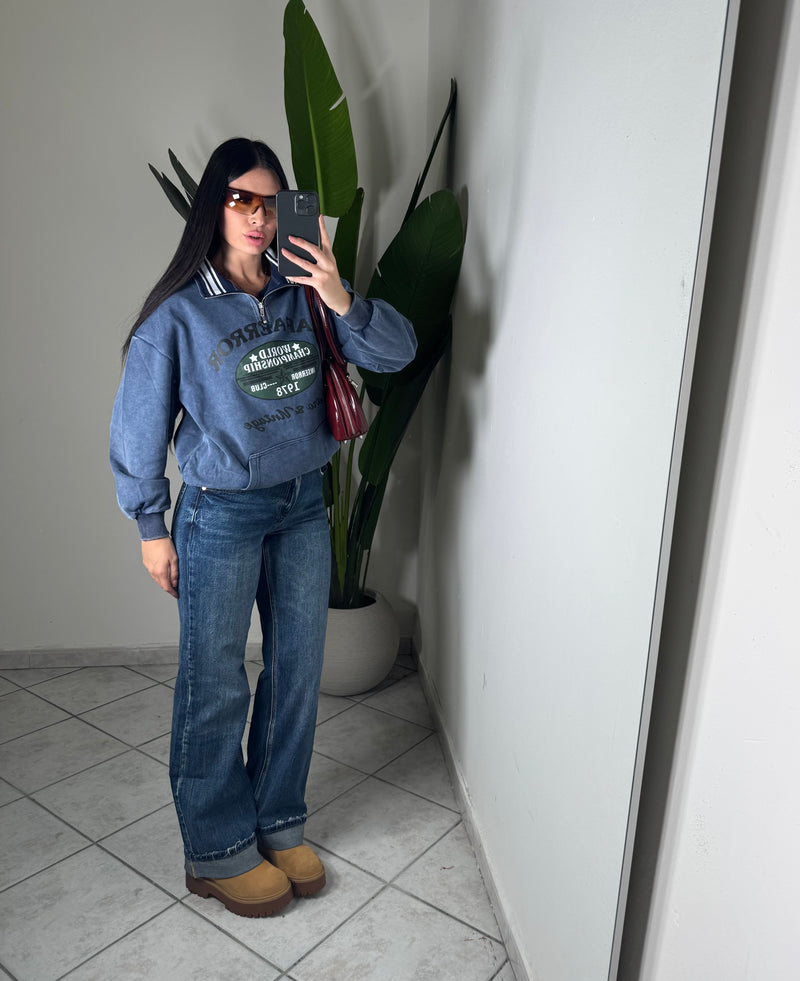 Felpa vintage✨blu