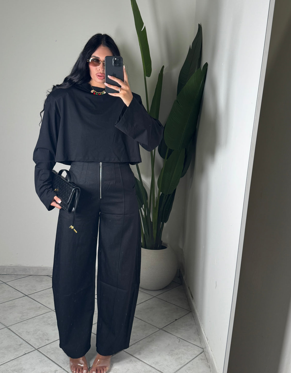 Pantalone zip✨nero