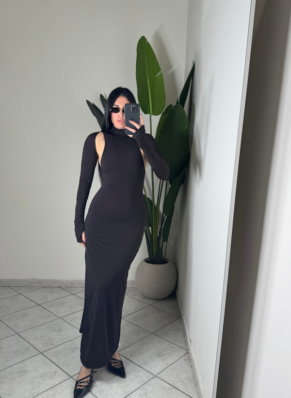 Long Dress edit✨marrone