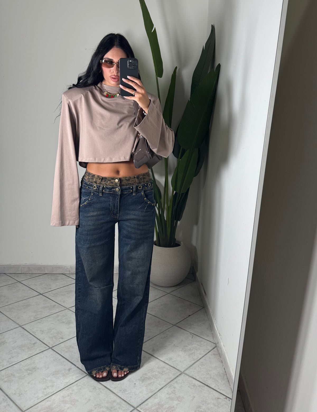 Wide leg doppia abbottonatura animalier ✨