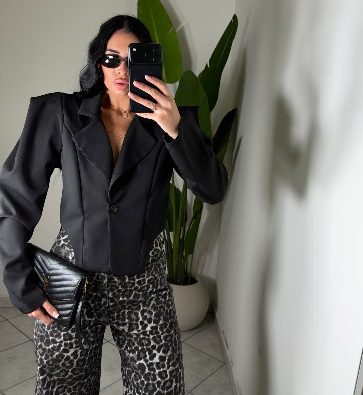 Blazer crop nera✨