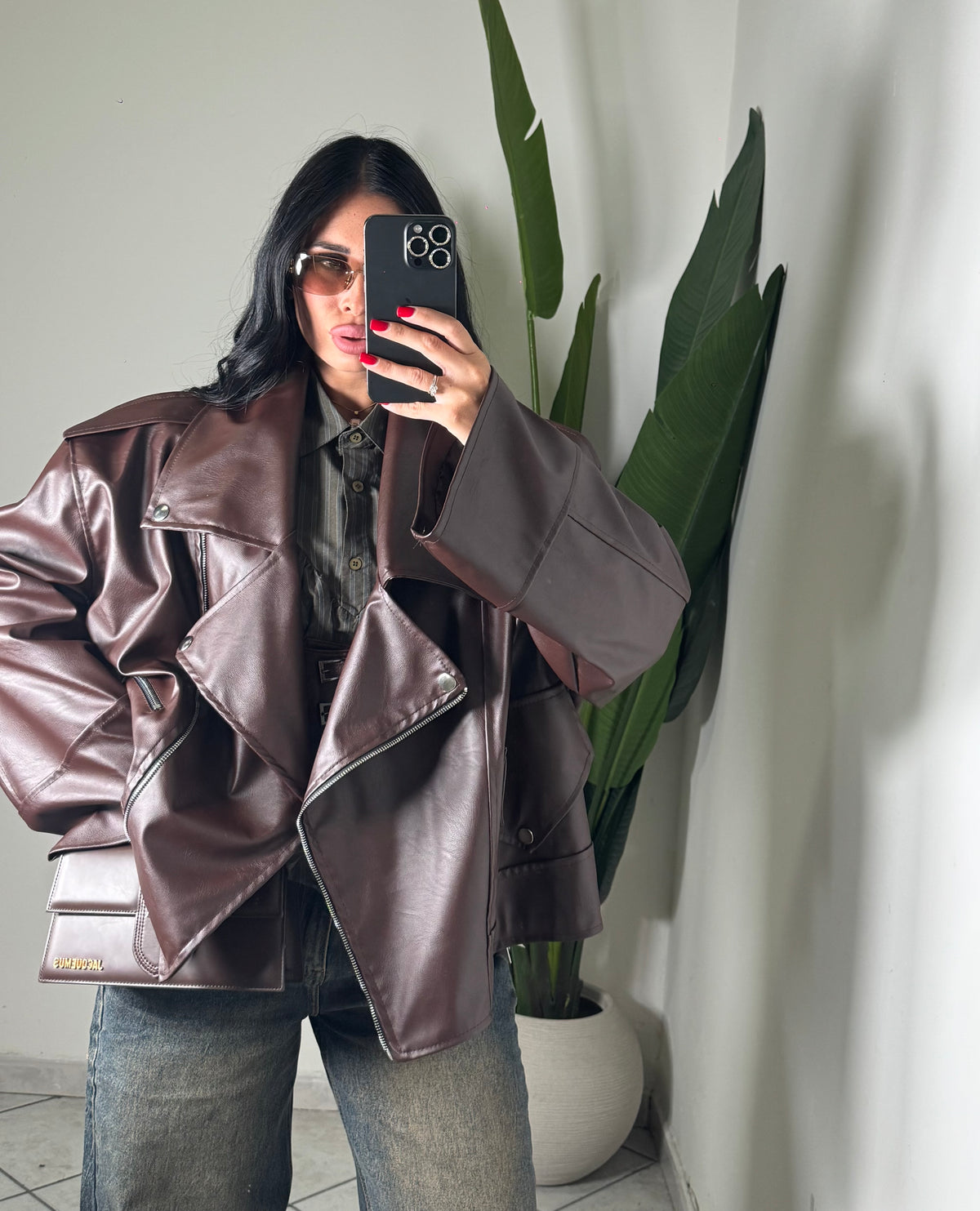 Chiodo over size✨marrone