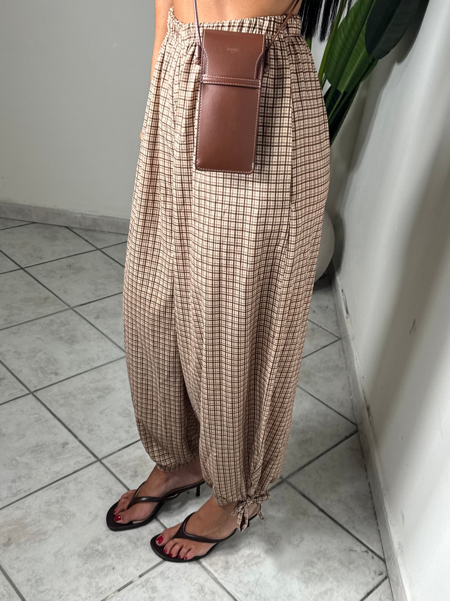 Pantalone quadretti✨beige