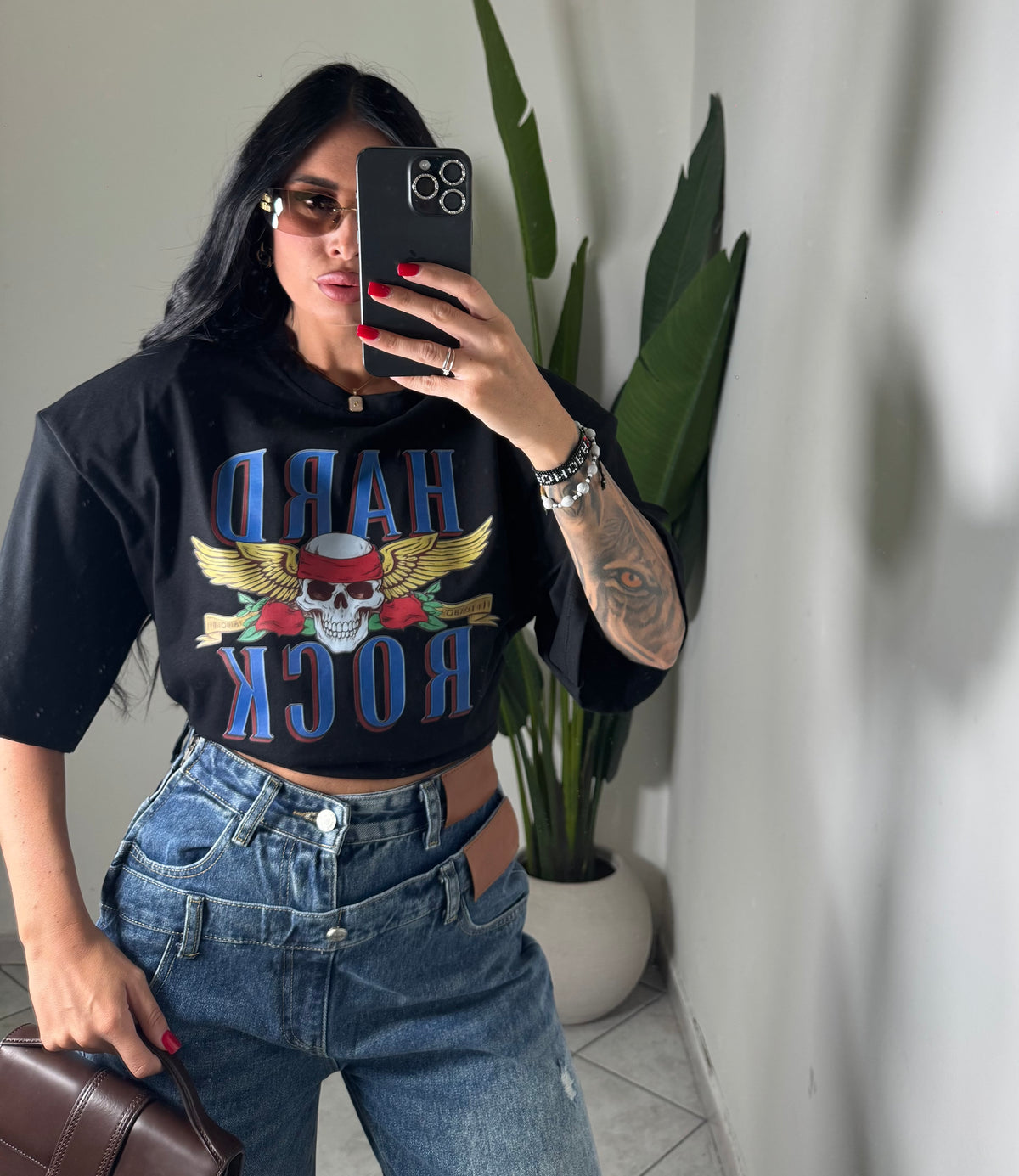 T-shirt crop rock✨
