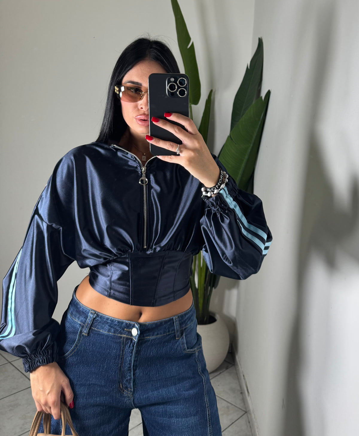 Felpina crop ✨blu