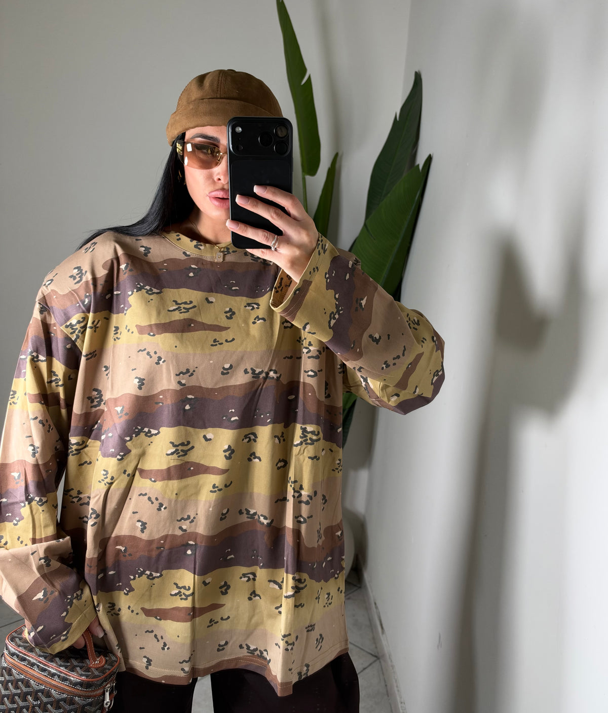 MAXI T-shirt CON SPALLINE✨militare