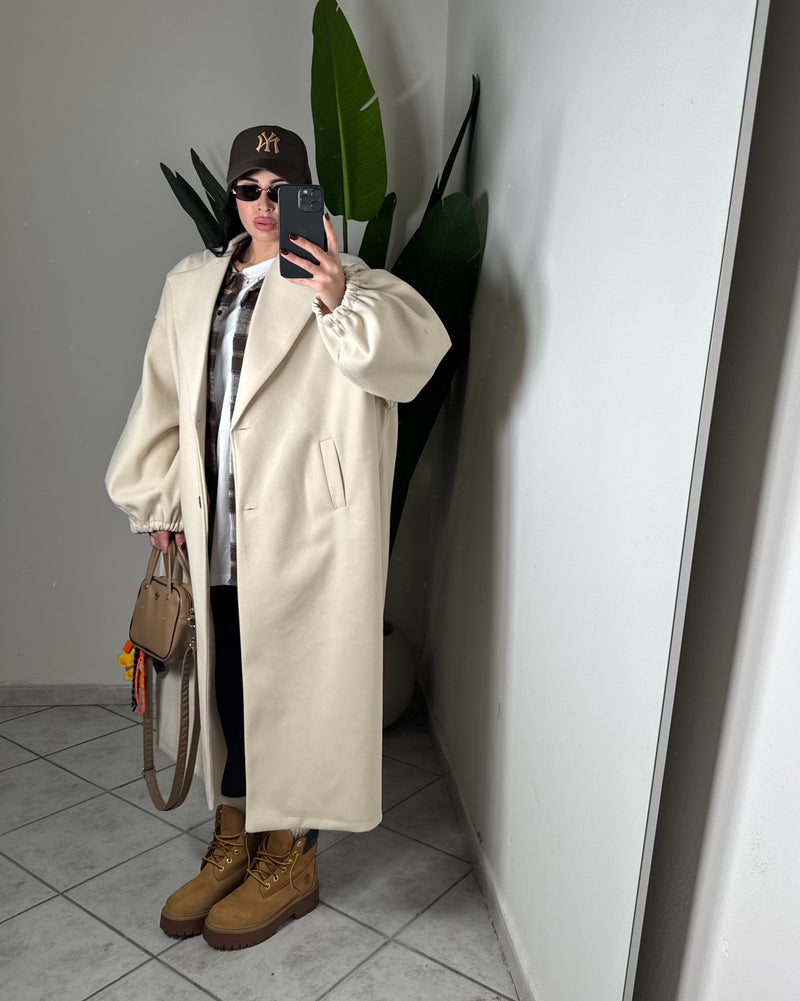 Maxi coat ballon✨beige