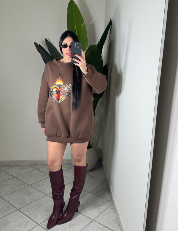 FELPA SACRO CUORE✨marrone