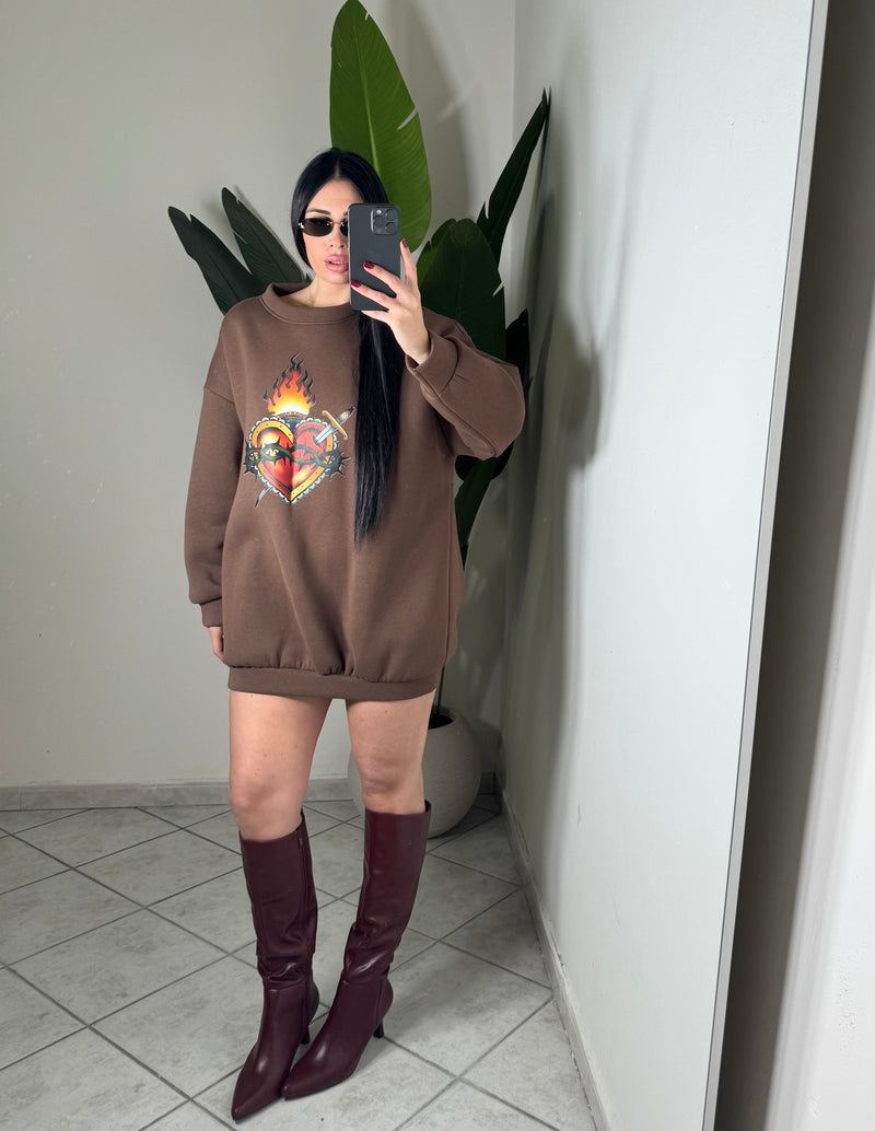 FELPA SACRO CUORE✨marrone