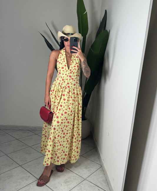 Long dress Flower✨giallo