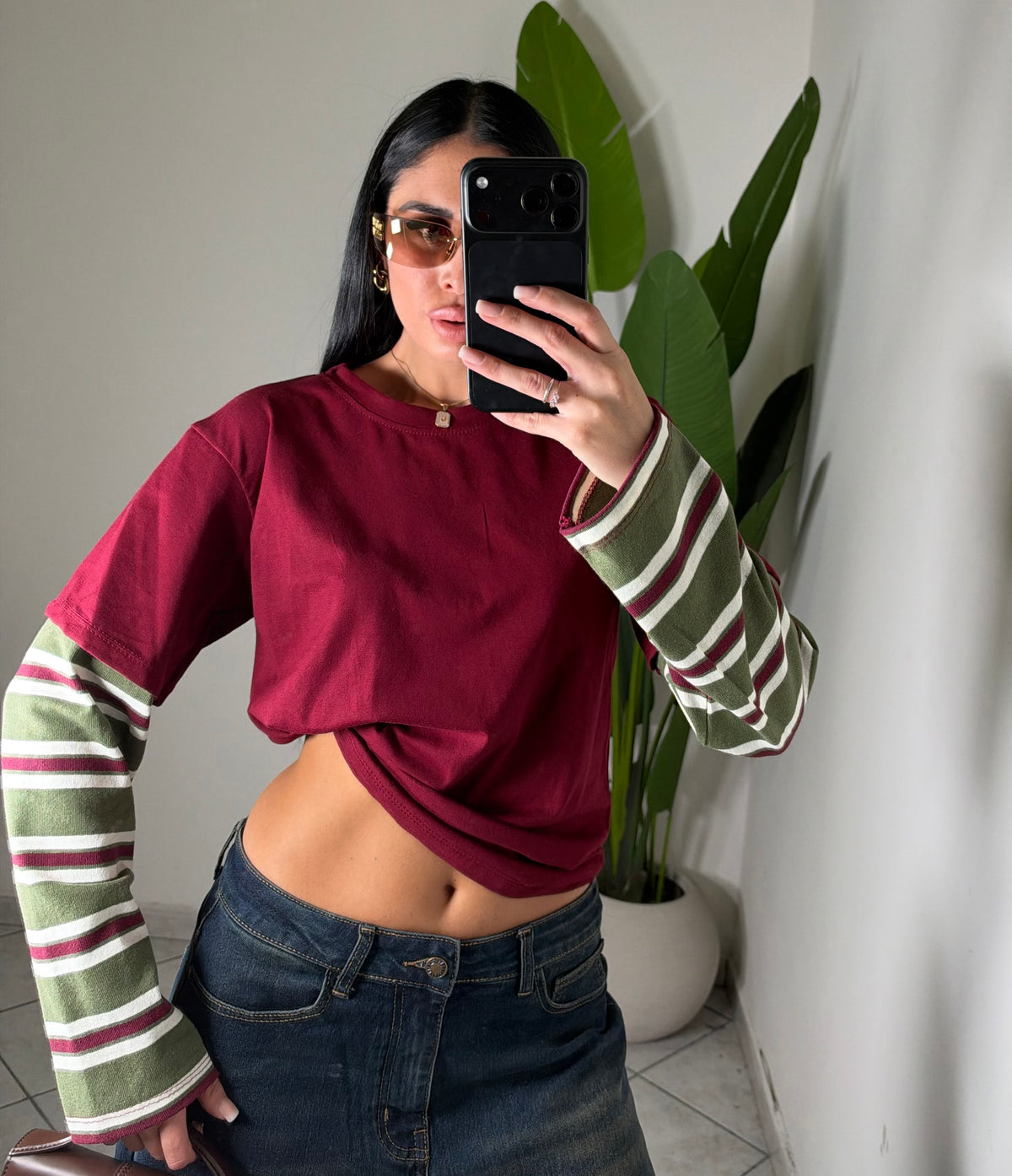 T-shirt maniche righe✨