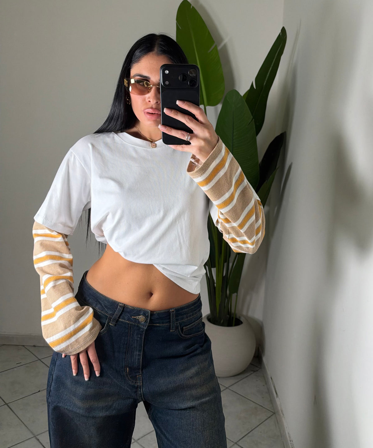 T-shirt maniche righe✨