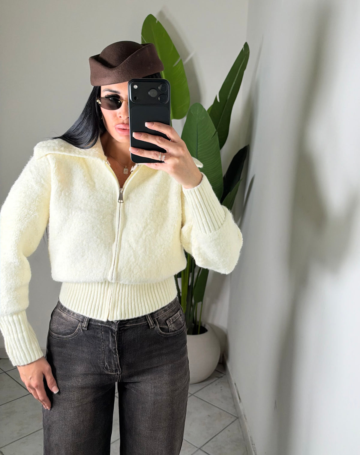 Cardigan zip teddy✨